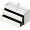 Duravit Waschtischunterbau L-CUBE 1184x459mm 2 Schubk we hgl ES Ah mitte