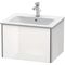 Duravit Waschtischunterbau XSQUARE 610x400x478mm 1 Ausz. we hgl ES NB mitte