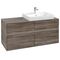 V&B Waschtischunterschrank COLLARO 120x54,8x50cm WT re m LED-B. Stone Oak