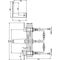 VB Dreiloch-WT-Arm. Conum 440x144x165mm o Ablaufgarnitur Brushed Nickel Matt