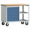 Werkbank PW700 B885xT700xH805mm Buche Multipl. lichtgrau/brillantblau 6Schubl.
