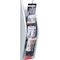 Prospekthalter H540xB169xT80mm 1/3 DIN A4 hoch silber