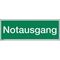 Hinweisschild Notausgang 297x105mm PVC