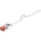 CAT 6 Flach-Patchkabel, U/FTP, Weiß, 0.25m