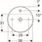 Geberit Aufsatzwaschtisch VariForm rd d= 45cm m HLB ohne Überlauf weiß KT