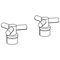 Grohe Griff 2 Stück chrom