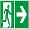 Hinweisschild Rettungsweg rechts 30x15cm Hart-PVC
