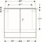 Geberit Spiegelschrank ACANTO 900x830x215mm Korpus Eiche Mystik