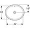 Geberit Unterbauwaschtisch VariForm ov 480x390mm o HL m ÜL Use glasiert weiß