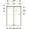 Geberit Spiegelschrank OPTION BASIC mit Beleuchtung, 2 Türen 500x675x140mm