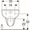 Geberit Wand-Tiefspül-WC SMYLE Square Rimfree weiß