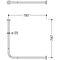 Hewi Vorhangstange d= 2,5cm ES verchromt 787x787mm 16 Ringe