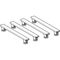 Geberit Duschwannenfuß-Set f Steinharz ab 1400mm 700mm H 90-210mm