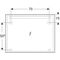 Geberit Lichtspiegel OPTION BASIC SQUARE LED-Bel oben Alu eloxiert 900x700x32mm