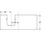 Geberit Waschtischplatte ONE Auss li 1200x20x470mm Marmoroptik sw ma