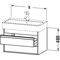 Duravit Waschtischunterbau Ketho 440x450x410mm weiß matt