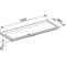Keuco Mineralguss-WT ROYAL REFLEX o HL-Boh we alpin 1300x30x490mm