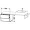 Duravit Konsolenunterschrank L-CUBE 400x520x477mm stone blue hochglanz