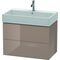Duravit Waschtischunterbau L-CUBE 544x784x459mm cappuccino hochglanz