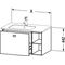 Duravit Waschtischunterbau BRIOSO 442x820x479mm Be li Gri chr graphit matt