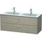 Duravit Waschtischunterbau BRIOSO 553x1290x479mm, Griffe chrom pine silver