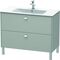 Duravit Waschtischunterbau BRIOSO Griffe chr 683x1020x479mm betongrau matt