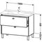 Duravit Waschtischunterbau BRIOSO Griffe Frontfarbe 691x1020x479mm grap ma
