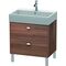 Duravit Waschtischunterbau BRIOSO Griffe chr 570x684x459mm nussbaum natur