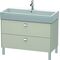 Duravit Waschtischunterbau BRIOSO Griffe chrom 570x984x459mm taupe matt