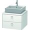 Duravit Konsolenunterschrank BRIOSO Griffe chrom 442x620x550mm weiß matt