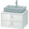 Duravit Konsolenunterschrank BRIOSO Griffe chr 442x720x550mm weiß hochglanz