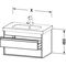 Duravit Waschtischunterbau KETHO 465x800x480mm betongrau matt