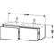 Duravit Waschtischunterbau XSQUARE 400x1280x478mm weiß matt