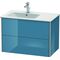 Duravit Waschtischunterbau XSQUARE 560x810x478mm Be li stone blue hochglanz