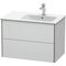 Duravit Waschtischunterbau XSQUARE 560x810x478mm Becken rechts graphit matt