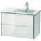 Duravit Waschtischunterbau XSQUARE 560x810x478mm Be rechts weiß hochglanz