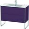 Duravit Waschtischunterbau XSQUARE 832x1010x478mm aubergine seidenmatt