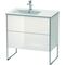 Duravit Waschtischunterbau XSQUARE 832x810x478mm Be links weiß hochglanz