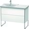 Duravit Waschtischunterbau XSQUARE Becken links 805x1010x473mm weiß matt