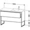 Duravit Waschtischunterbau XSQUARE Becken rechts 805x1210x473mm taupe matt