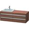 Duravit Waschtischunterbau KETHO 550x1400x496mm WT links nussbaum natur