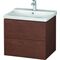 Duravit Waschtischunterbau L-CUBE 620x481x555mm amerikanisch nussbaum