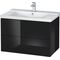 Duravit Waschtischunterbau L-CUBE 820x481x555mm schwarz hochglanz