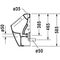 Duravit Urinal ME by Starck RIMLESS 0,5 l, Zulauf von oben, ohne Fliege weiß