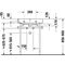 Duravit Waschtisch HAPPY D.2 m ÜL HLB 600x505mm 3 Hahnlöcher weiß WG