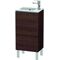 Duravit Waschtischunterbau L-CUBE 294x420x704mm Ans rechts kastanie dunkel