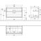 V&B Waschtischunterschrank FINION 1000x603x501mm AP Glas wh ma bl ma lacq.