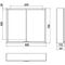Emco LED-Lichtspiegelschrank PRIME AP 800x700mm 2-tü m LP aluminium/weiß