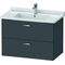 Duravit Waschtischunterbau XBASE 2 Schubkästen 560x800x468mm graphit matt