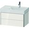 Duravit Waschtischunterbau XSQUARE 397x784x460mm 2 Schubk weiß hochglanz